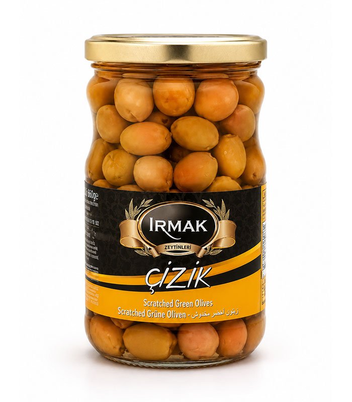 irmak-zeytin-gemlik-cizik-yesil-zeytin-cam-380-gr