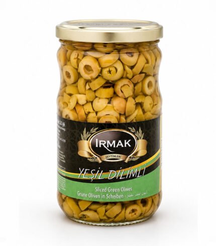 irmak-zeytin-gemlik-dilimli-yesil-zeytin-cam-300-gr