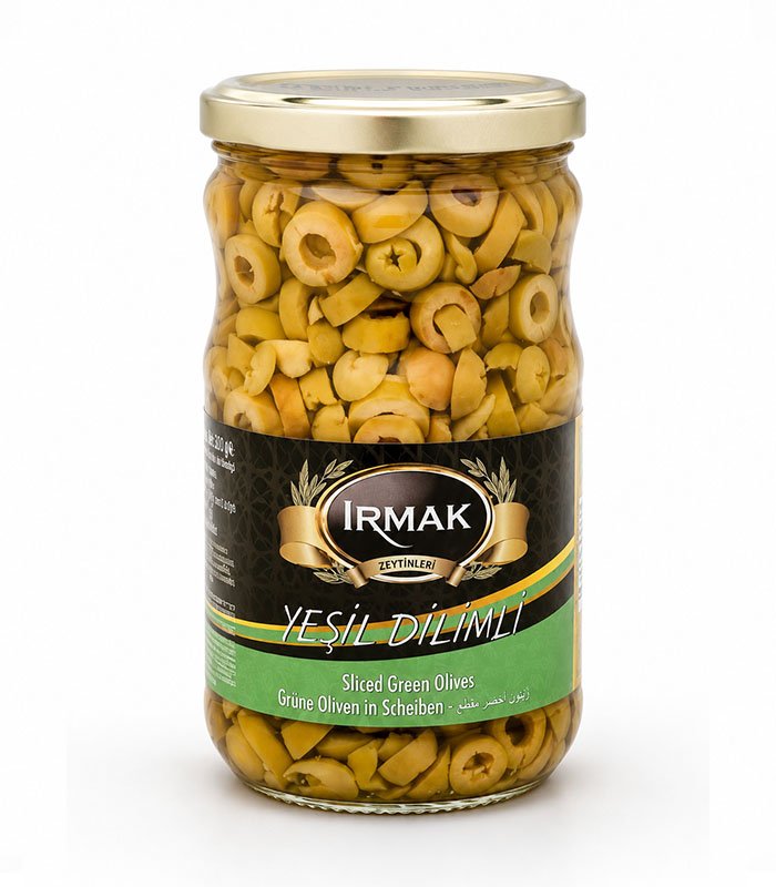irmak-zeytin-gemlik-dilimli-yesil-zeytin-cam-300-gr